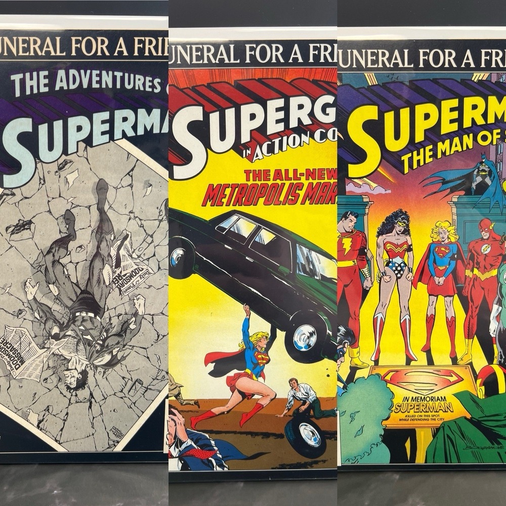 Lot Of 3 The Adventures Of‎ Superman Funeral For A Friend 1-3 DC Comics